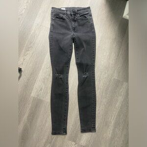 Gap High Rise Skinny Black Jeans - Size 26